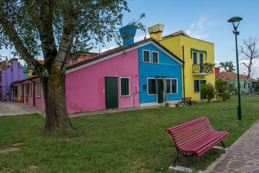 discovery of the city of Venice, Burano and its small canals and romantic alleys, Italy