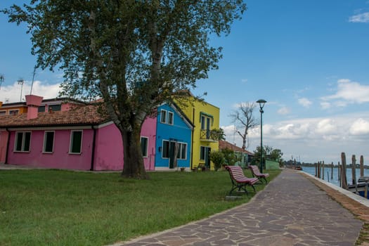 discovery of the city of Venice, Burano and its small canals and romantic alleys, Italy