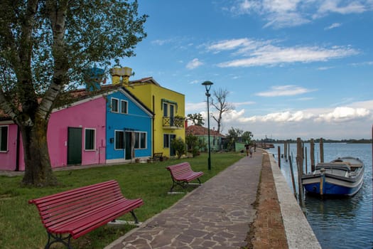 discovery of the city of Venice, Burano and its small canals and romantic alleys, Italy