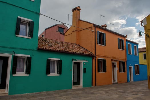 discovery of the city of Venice, Burano and its small canals and romantic alleys, Italy