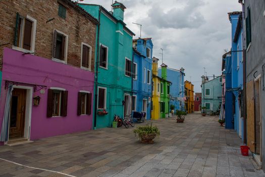 discovery of the city of Venice, Burano and its small canals and romantic alleys, Italy