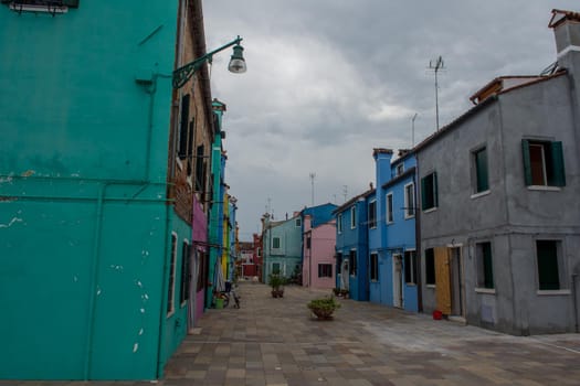 discovery of the city of Venice, Burano and its small canals and romantic alleys, Italy