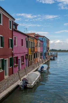 discovery of the city of Venice, Burano and its small canals and romantic alleys, Italy