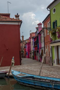 discovery of the city of Venice, Burano and its small canals and romantic alleys, Italy