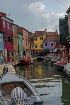 discovery of the city of Venice, Burano and its small canals and romantic alleys, Italy