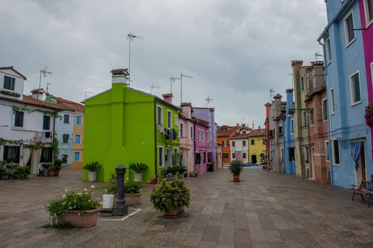 discovery of the city of Venice, Burano and its small canals and romantic alleys, Italy