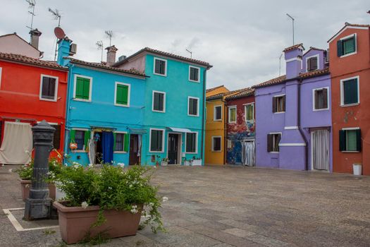 discovery of the city of Venice, Burano and its small canals and romantic alleys, Italy