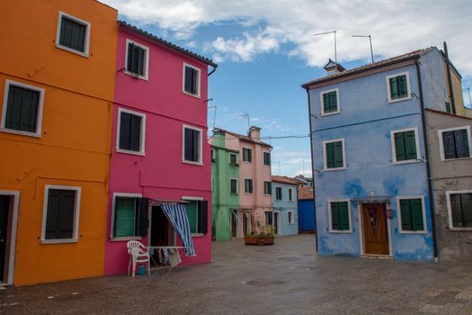 discovery of the city of Venice, Burano and its small canals and romantic alleys, Italy