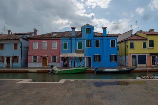 discovery of the city of Venice, Burano and its small canals and romantic alleys, Italy