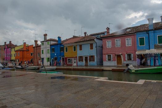 discovery of the city of Venice, Burano and its small canals and romantic alleys, Italy