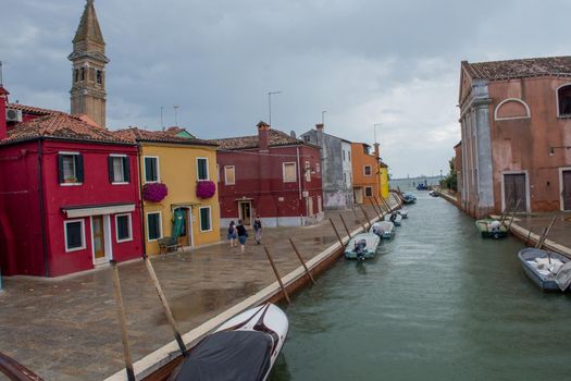 discovery of the city of Venice, Burano and its small canals and romantic alleys, Italy