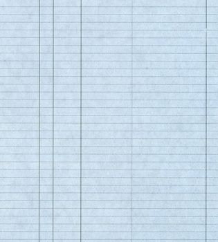 Blank paper form with light blue cells