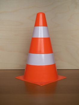 traffic cone to mark road works or temporary obstruction