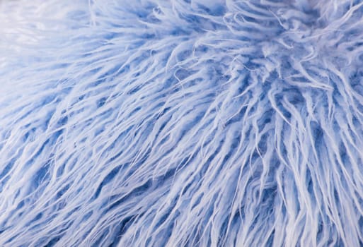 Blue artificial fur for texture or background