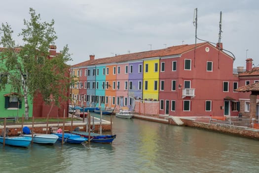 discovery of the city of Venice, Burano and its small canals and romantic alleys, Italy