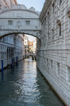 discovery of the city of Venice and its small canals and romantic alleys, Italy