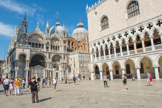 discovery of the city of Venice and its small canals and romantic alleys, Italy