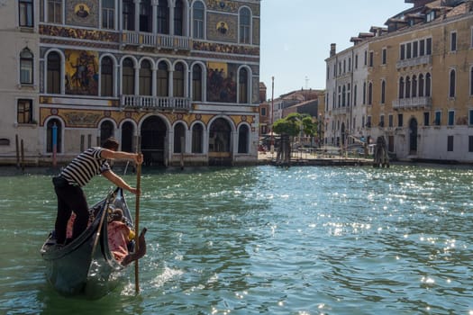 discovery of the city of Venice and its small canals and romantic alleys, Italy