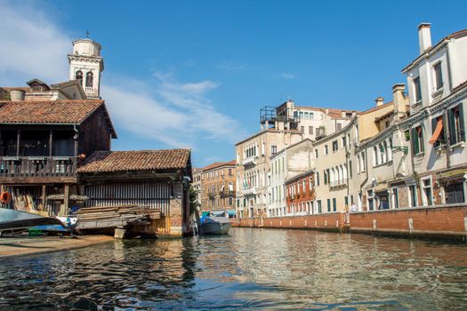 discovery of the city of Venice and its small canals and romantic alleys, Italy