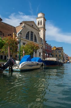 discovery of the city of Venice and its small canals and romantic alleys, Italy