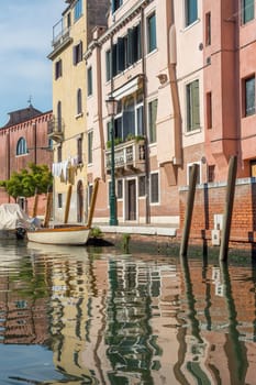 discovery of the city of Venice and its small canals and romantic alleys, Italy