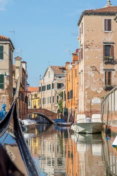 discovery of the city of Venice and its small canals and romantic alleys, Italy