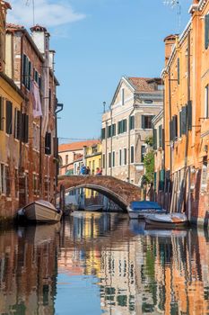 discovery of the city of Venice and its small canals and romantic alleys, Italy