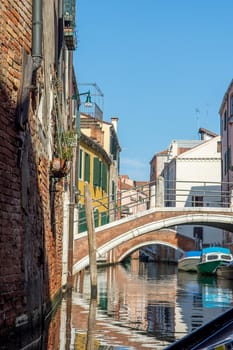 discovery of the city of Venice and its small canals and romantic alleys, Italy