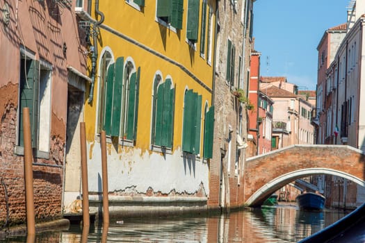 discovery of the city of Venice and its small canals and romantic alleys, Italy