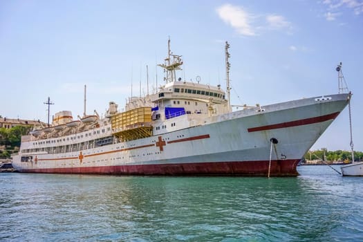 Sevastopol, Crimea. Seascape with views of the coastline and ships.