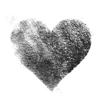 Vintage black heart. Great for Valentine's Day, wedding, scrapbook, grunge surface textures.