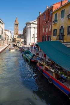 discovery of the city of Venice and its small canals and romantic alleys, Italy