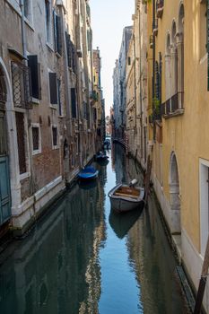 discovery of the city of Venice and its small canals and romantic alleys, Italy