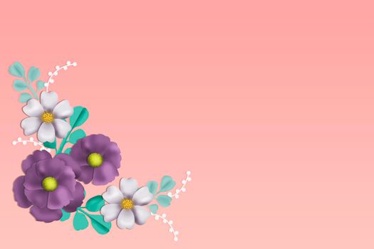 Delicate romantic background with flowers. for design and networking.