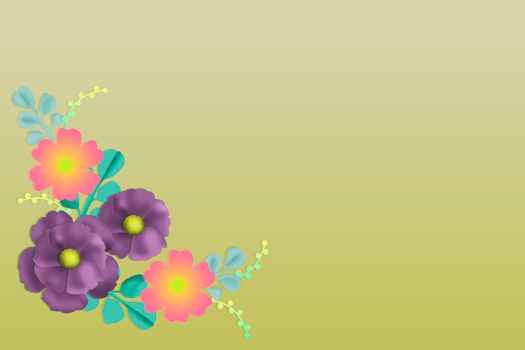 Delicate romantic background with flowers. for design and networking.