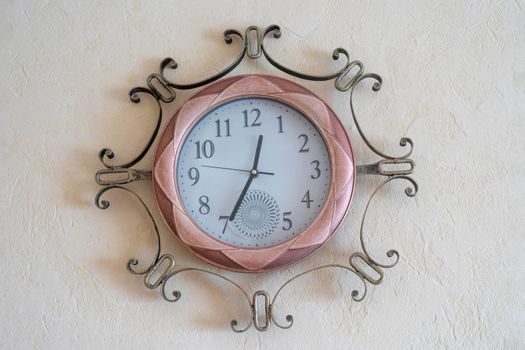Wall clock on a light background Wallpapers. design