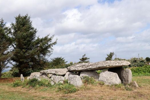 Dolmen - gallery grave of Ile Grande - Grand Island - in Pleumeur-Bodou, Brittany, France