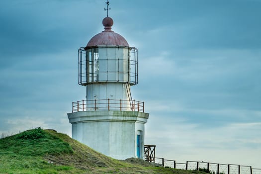 Landscape with a view of the lighthouse on Cape Pivoting. Primorsky Krai, Nakhodka
