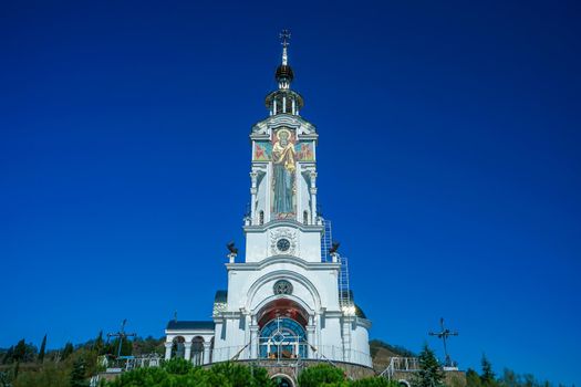 Malorechenskoye, Crimea. Church-lighthouse of St. Nicholas the Wonderworker.