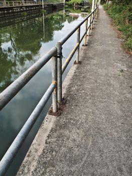 Concrete Walk way along the drainage canal