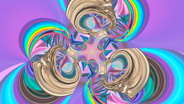 Abstract multicolored iridescent texture background. 3d image.