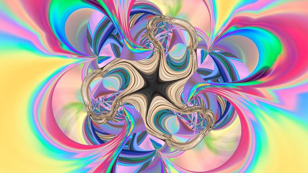 Abstract multicolored iridescent texture background. 3d image.