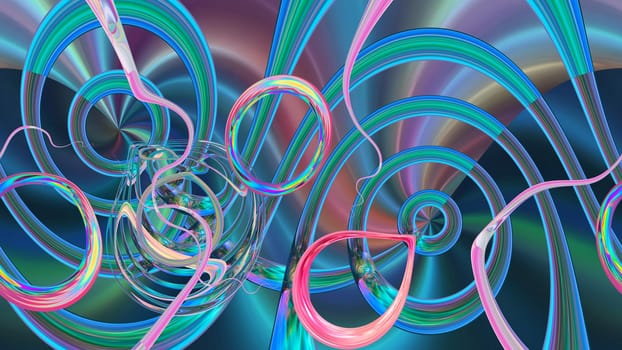 Abstract multicolored iridescent texture background. 3d image.