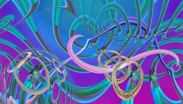 Abstract multicolored iridescent texture background. 3d image.