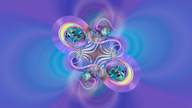 Abstract multicolored iridescent texture background. 3d image.