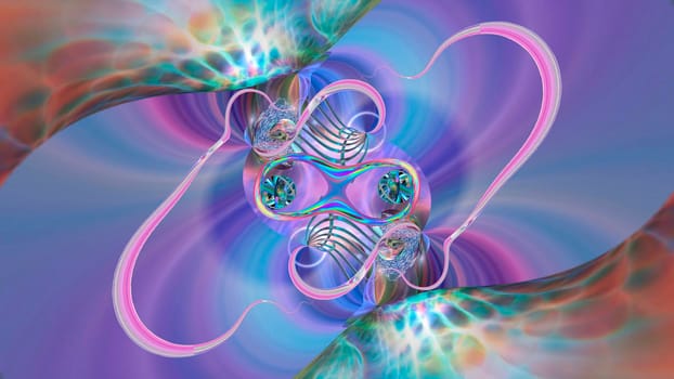 Abstract multicolored iridescent texture background. 3d image.