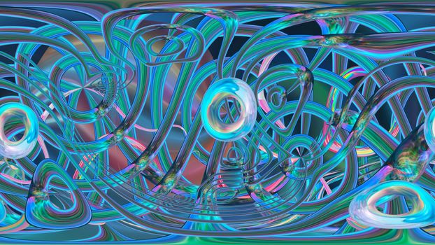 Abstract multicolored iridescent texture background. 3d image.
