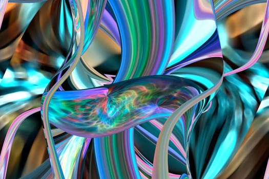 Abstract multicolored iridescent texture background. 3d image.