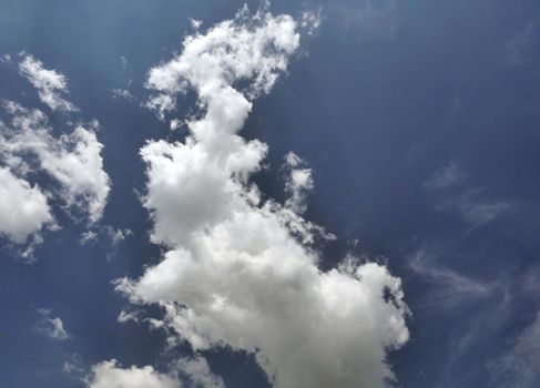 Beautiful blue sky and clouds natural background