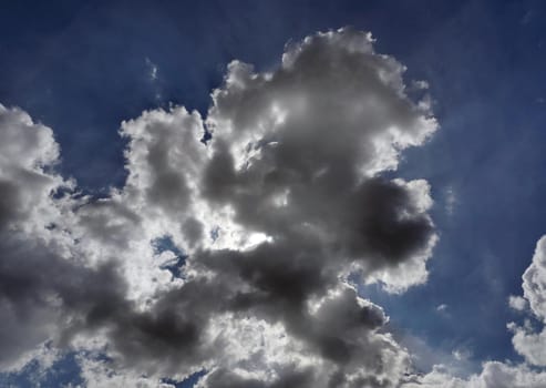 Beautiful blue sky and clouds natural background